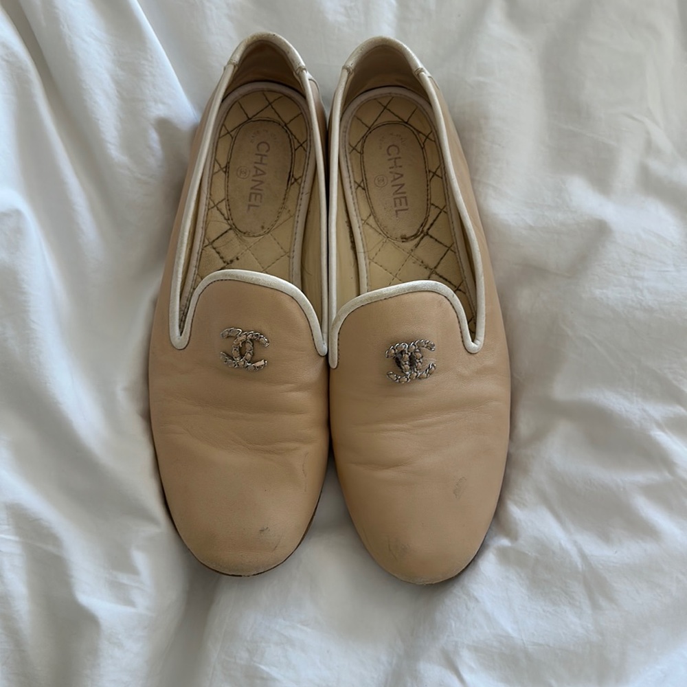 Chanel leather loafers